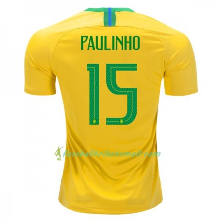 Fußballtrikots Brasilien Paulinho 15 WM 2018 Heimtrikotsatz kaufen